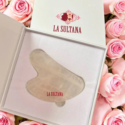 Pierre Gua Sha en quartz rose